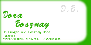 dora bosznay business card